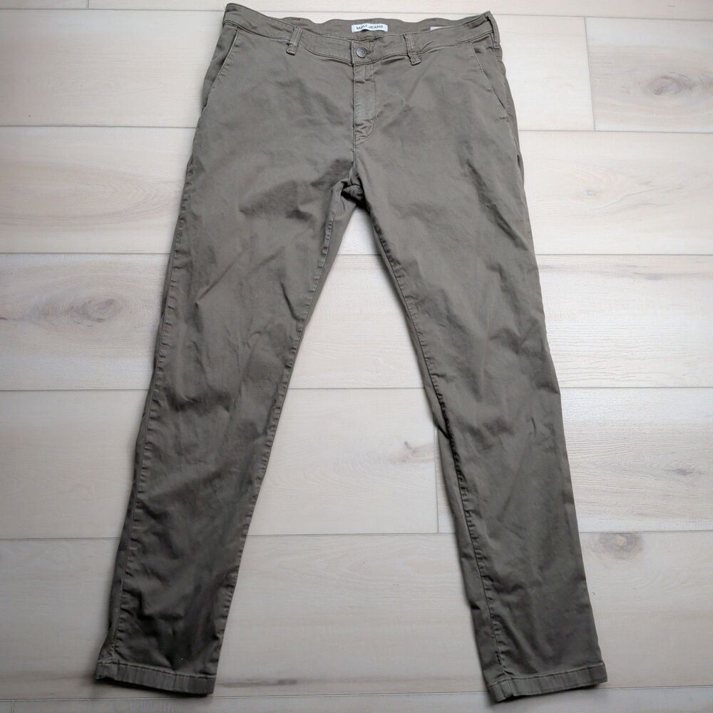 Mavi Jeans Pants Mens 38x34 Olive‎ Green Johnny Slim Leg Chino Khakis